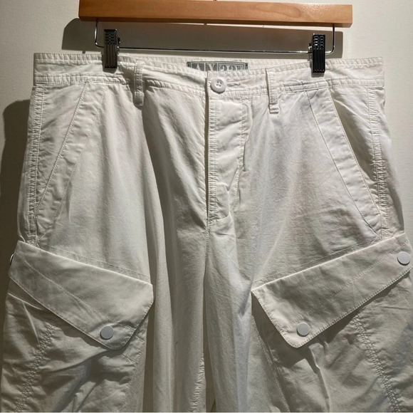 A/X Sz 32W Multi Pockets Button Fly Drawstring Hem 100% Cotton Cargo Pants - Picture 4 of 15